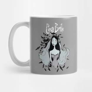 Corpse Bride Emily With Butterflies Juniors Charcoal Heather Mug